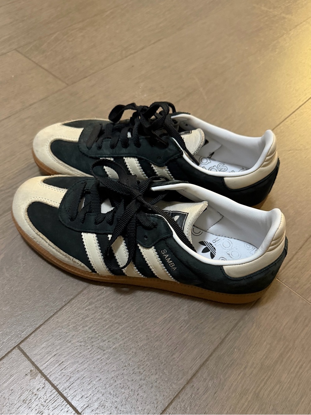 Adidas Samba OG Black and Off-White Sneakers size 8 - Picture 5 of 7